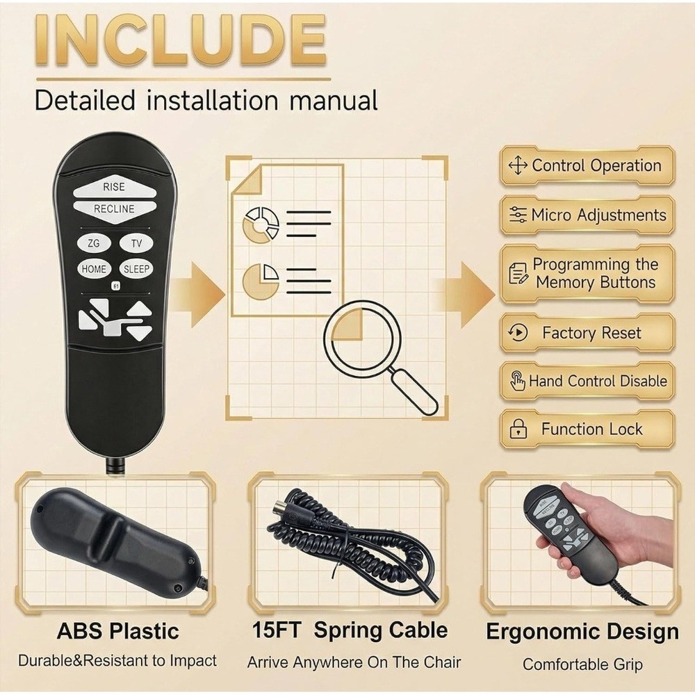 5-Pin Lift Chair Remote Replacement Compatible with Golden&Ultra Comfort... - Picture 7 of 7